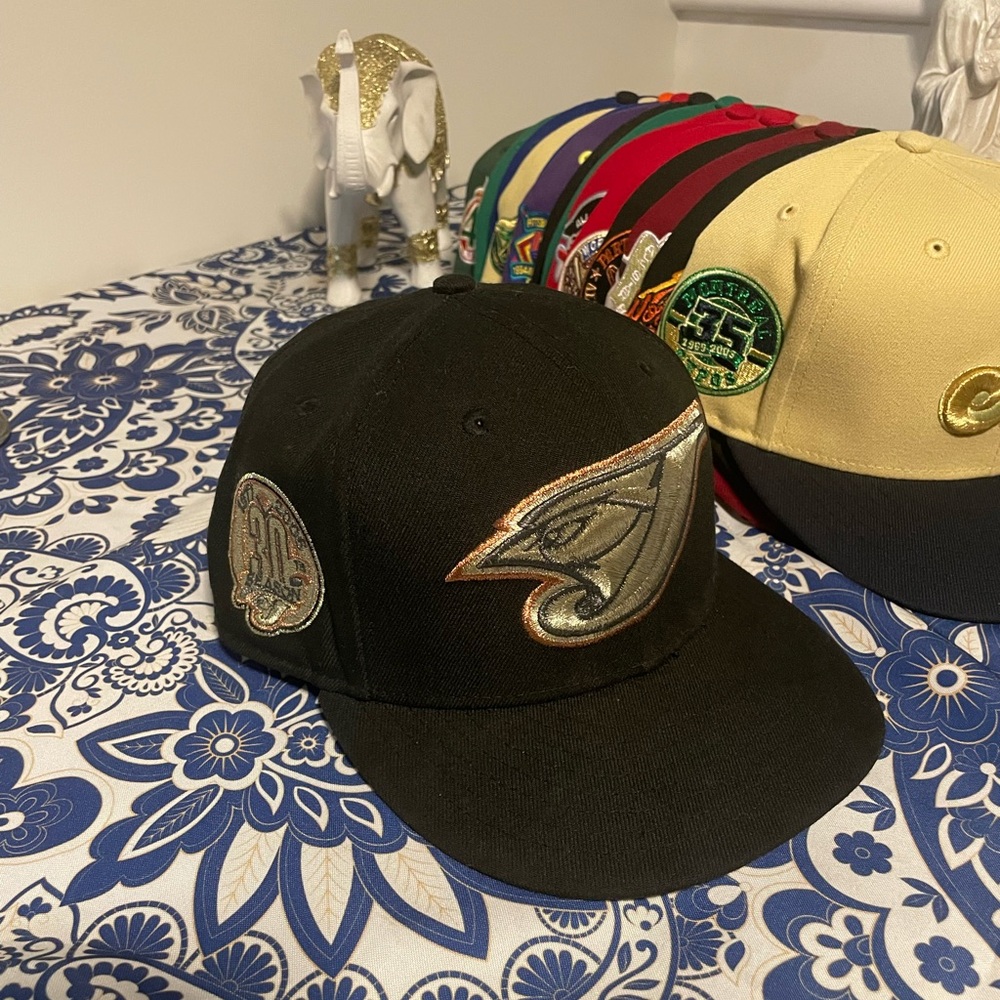 Black and Gold Blue Jays Fitted